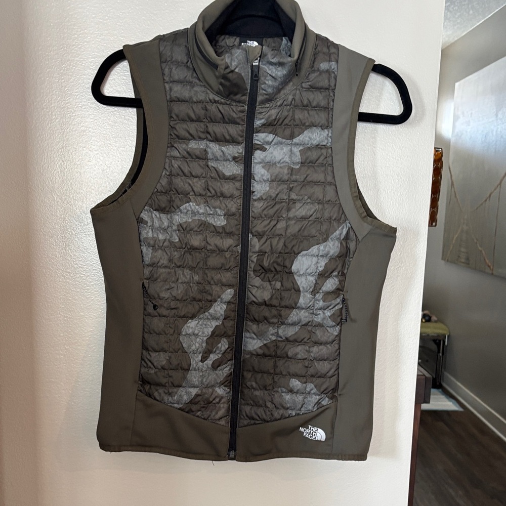 The North Face Camo and Olive Quilted Vest